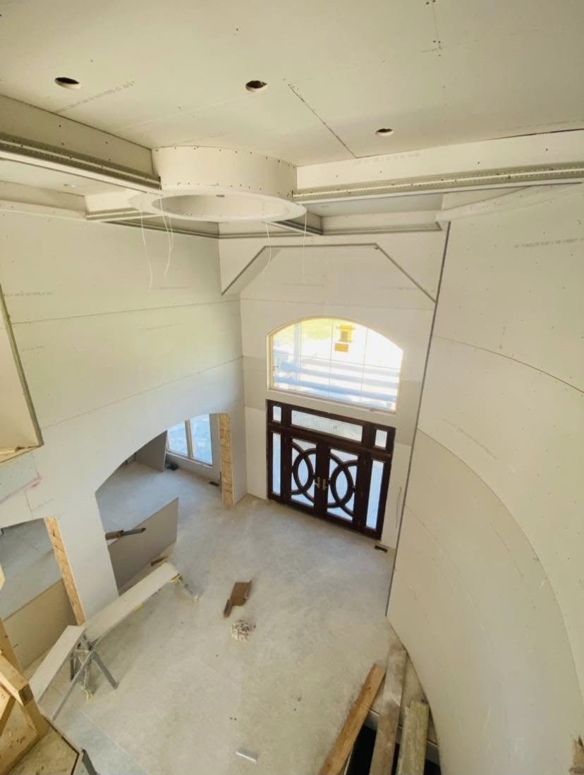 Technically challenging drywall work on a dome ceiling